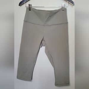 Lululemon Wunder Under High Rise Crop Grey Sage 10